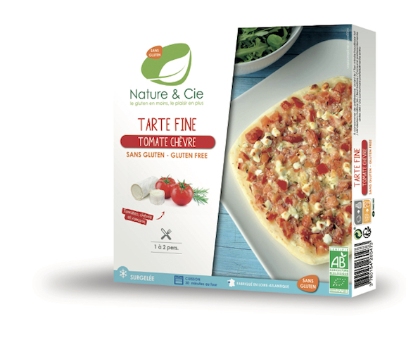 Nature & Cie Tarte fine tomates-chèvre sans gluten & bio 350g